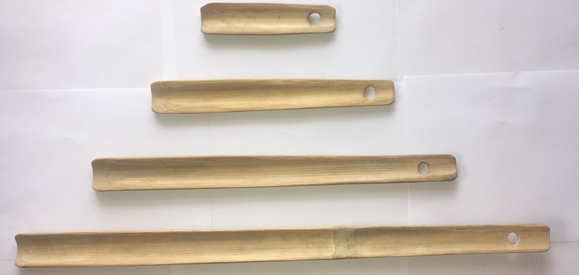 Gambar Picture Bild all 4 model sendok sepatu bambu bamboo-shoehorns Schuhl�ffel aus Bambus